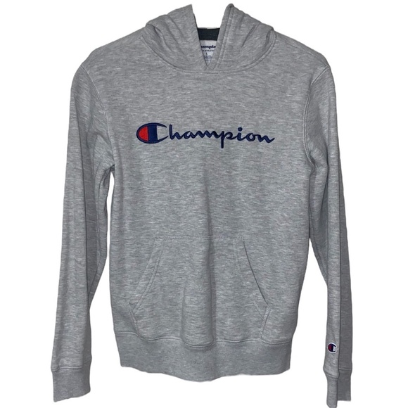 Champion Sweaters - Gray champion hoodie, size L
